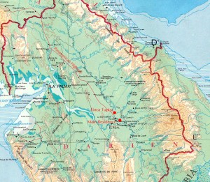 Location of the Farm to Panama City - Ubicacíon de la Finca a la Ciudad de Panamá